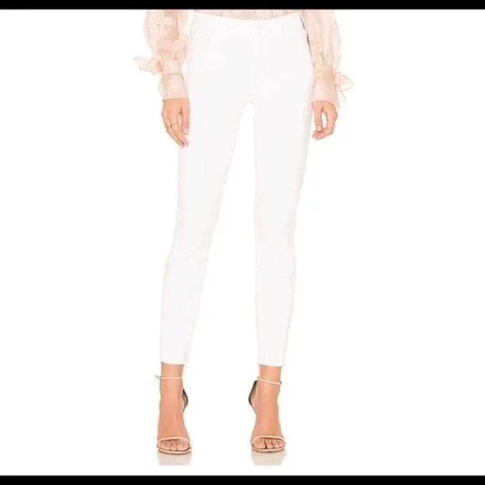 Mother High Waisted Ankle Looker Fray in White - NWT